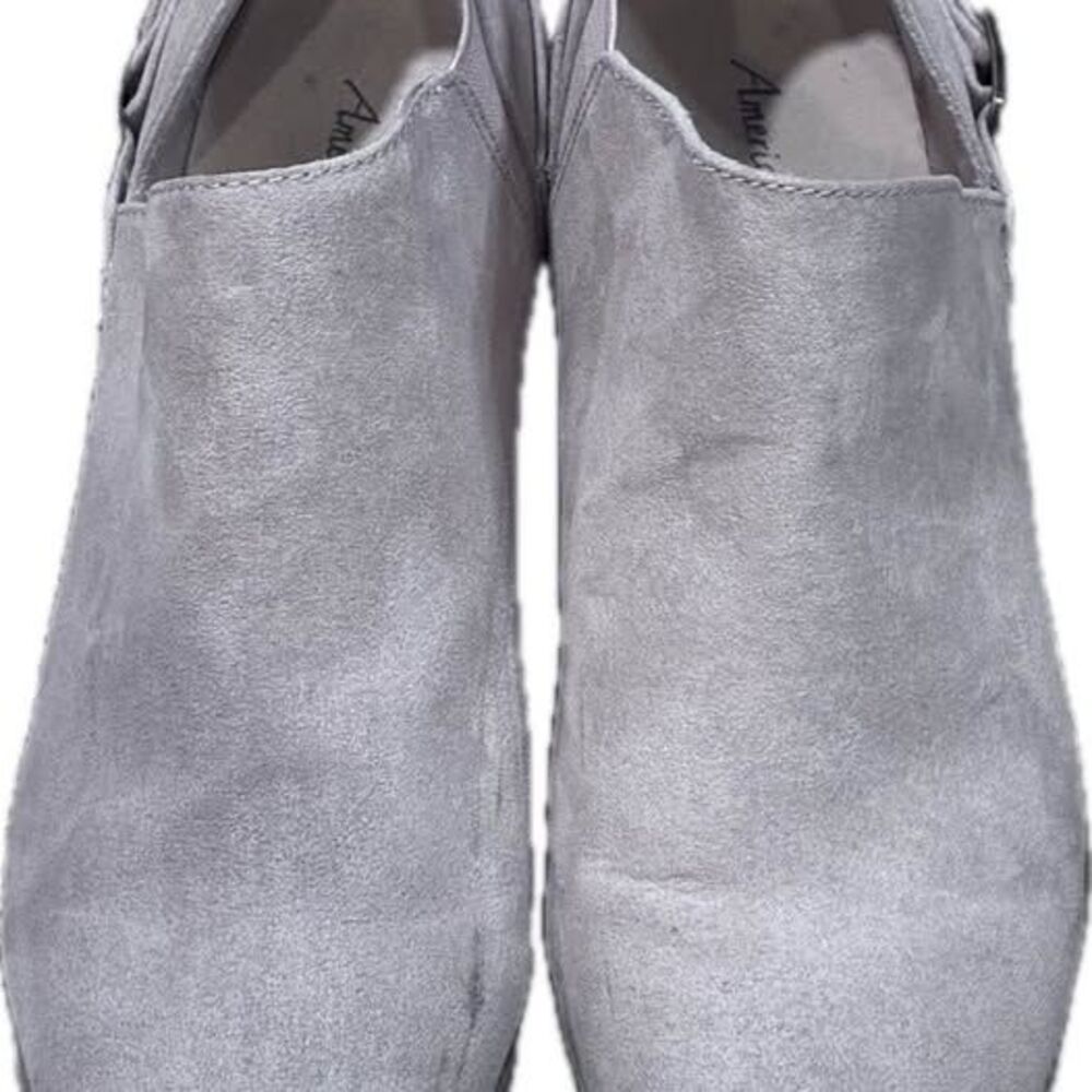 American Eagle Dusty Light Pink Faux Suede Buckle Ankle Booties Size 11